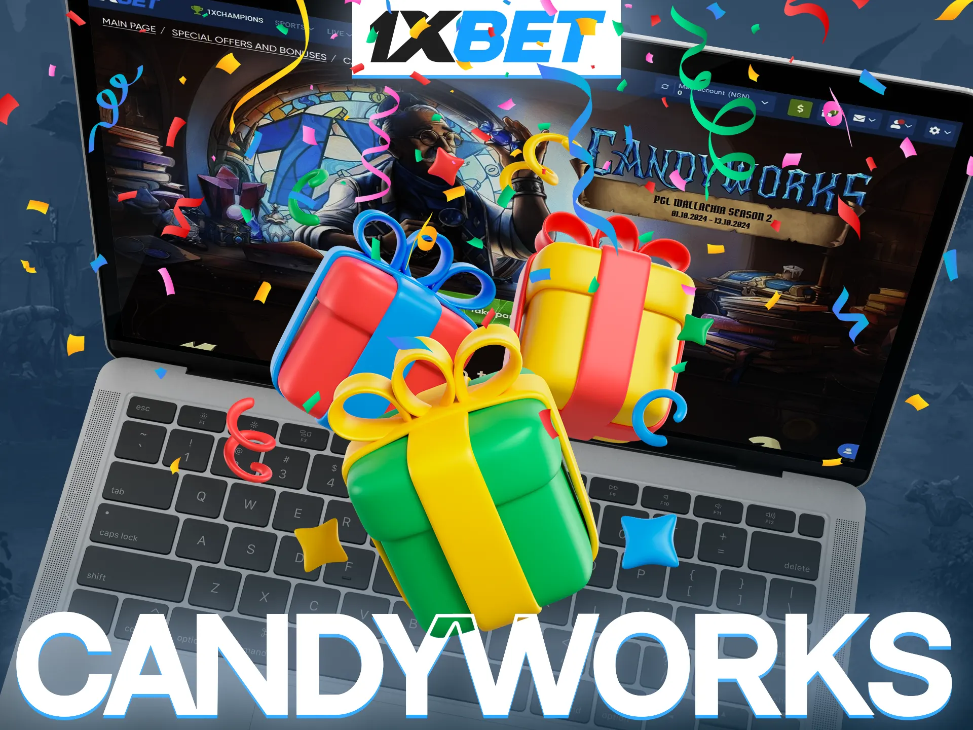 1xBet offers to participate in Candyworks.