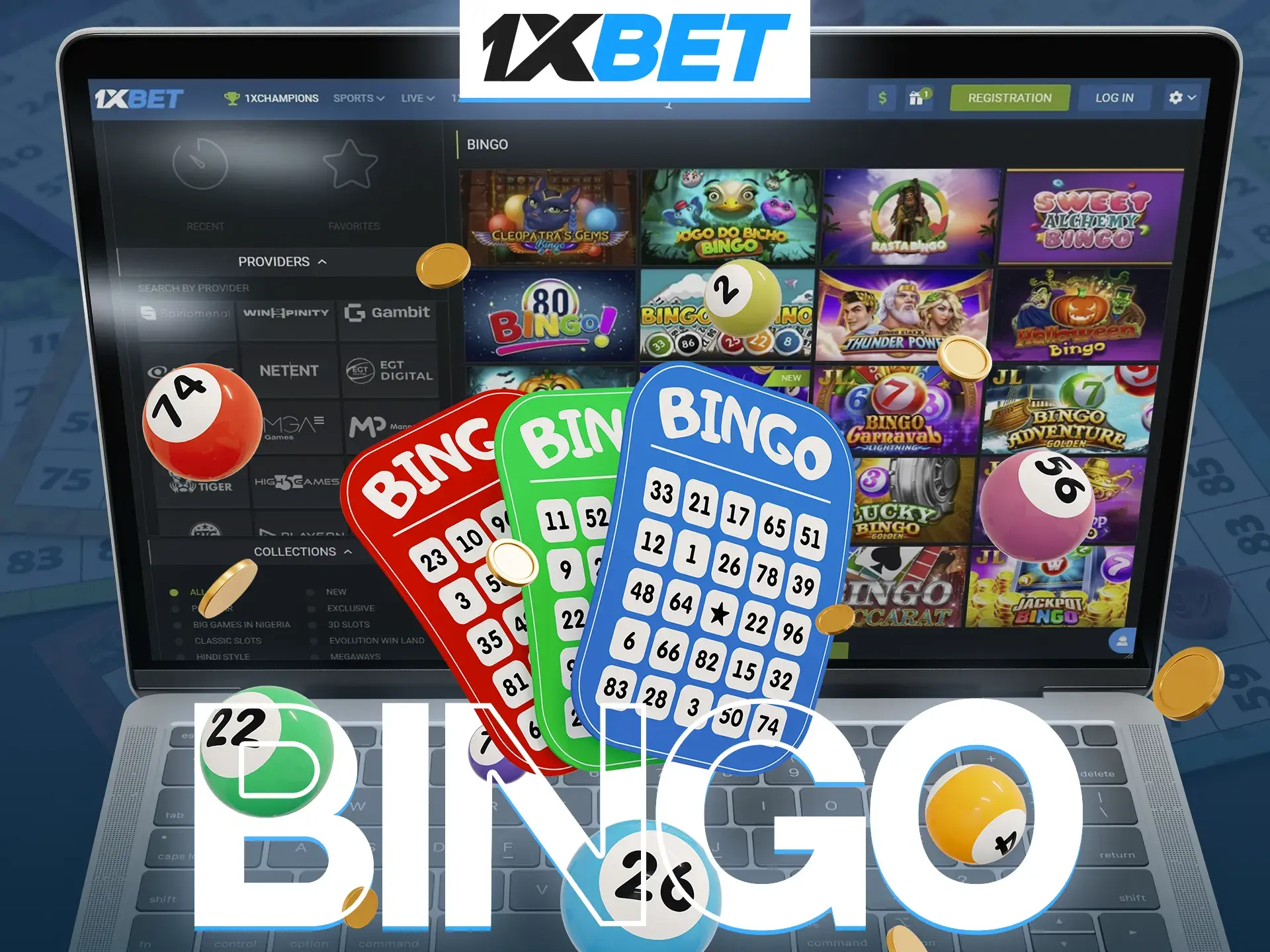 Test your luck by predicting the numbers in Bingo from 1xBet Casino.