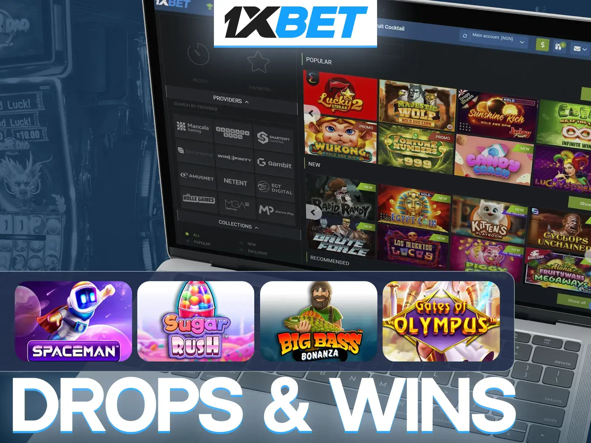 Users love Drop & Wins slots from 1xBet Casino for their frequently dropping big bonuses.