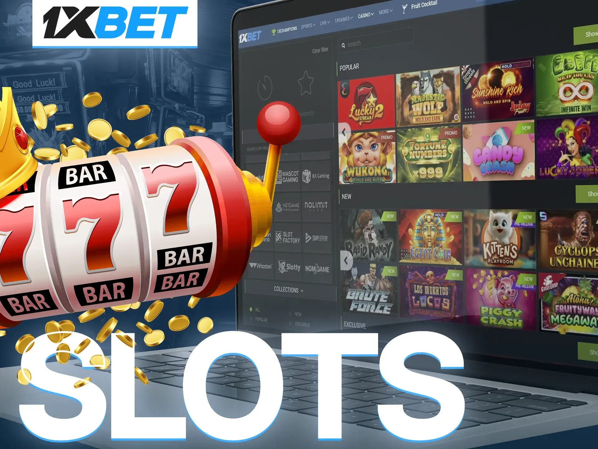 The most famous slots are available at 1xBet Casino, which can bring you a lot of profit.