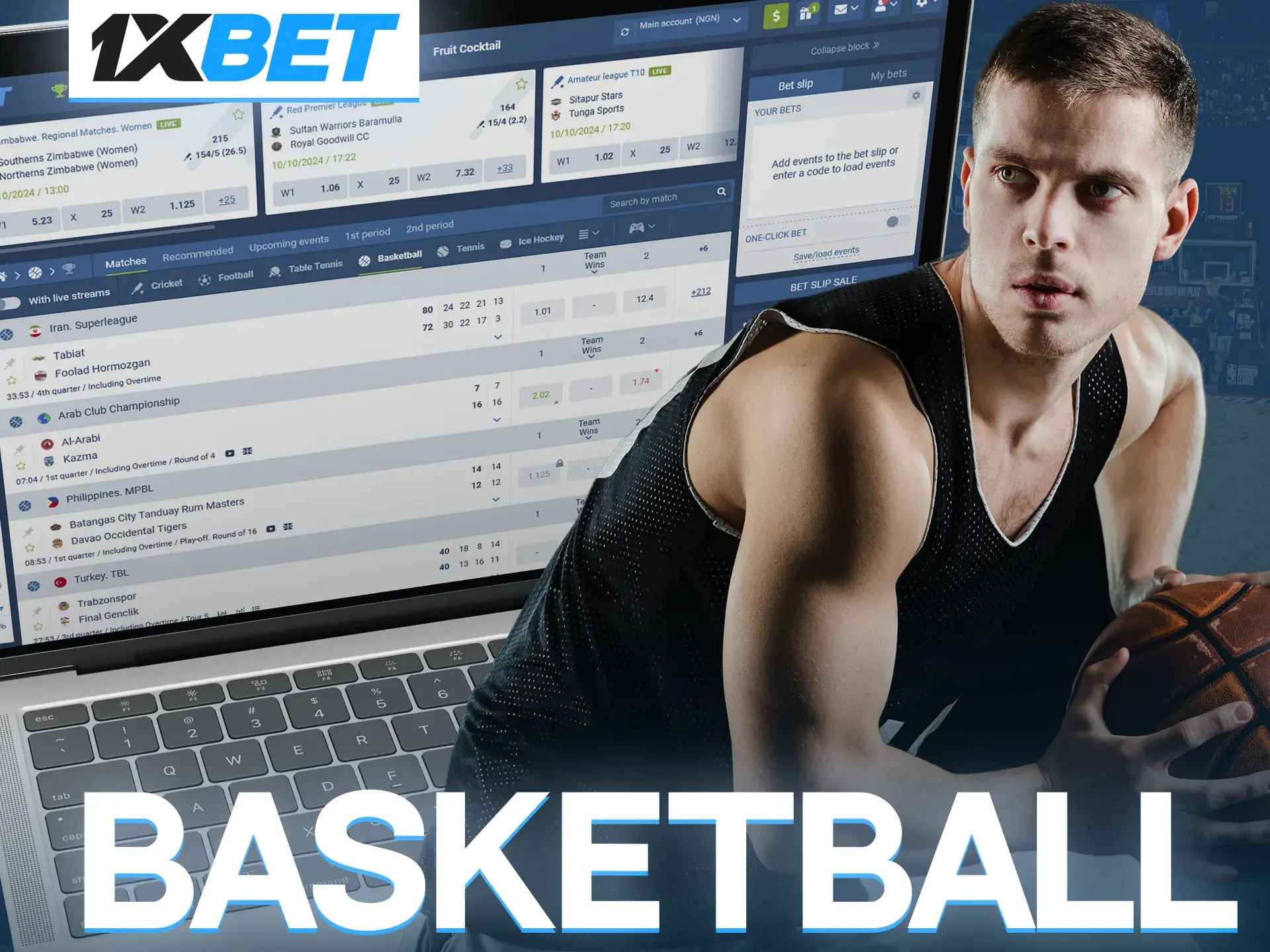 At 1xBet you can bet on the most famous basketball tournaments and win good money.