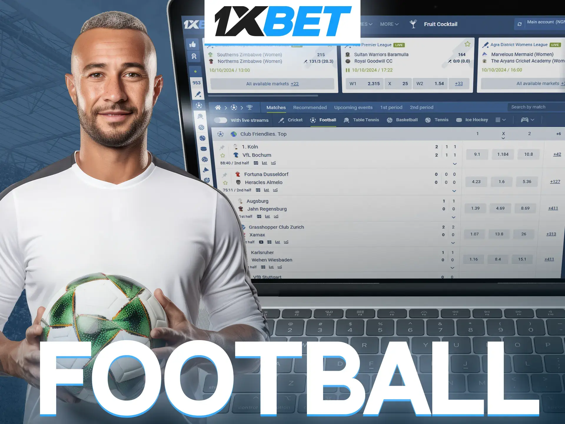 On the 1xBet platform, soccer is extremely popular for real-time betting.