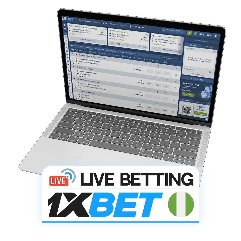 1xbet provides live betting opportunities for Nigerian users to bet on their national team and more.