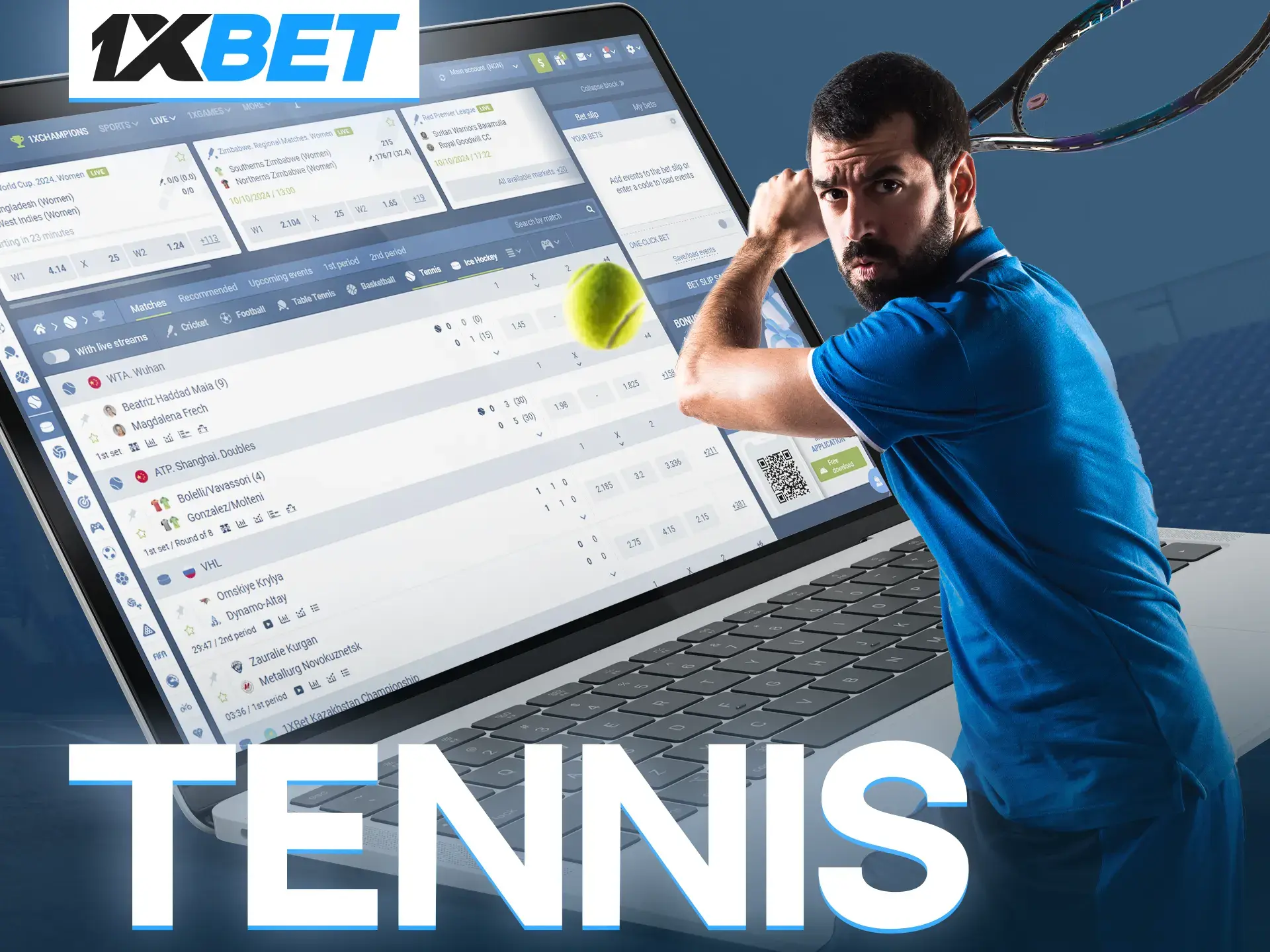 Real-time tennis betting focuses on match outcomes, sets and player results.