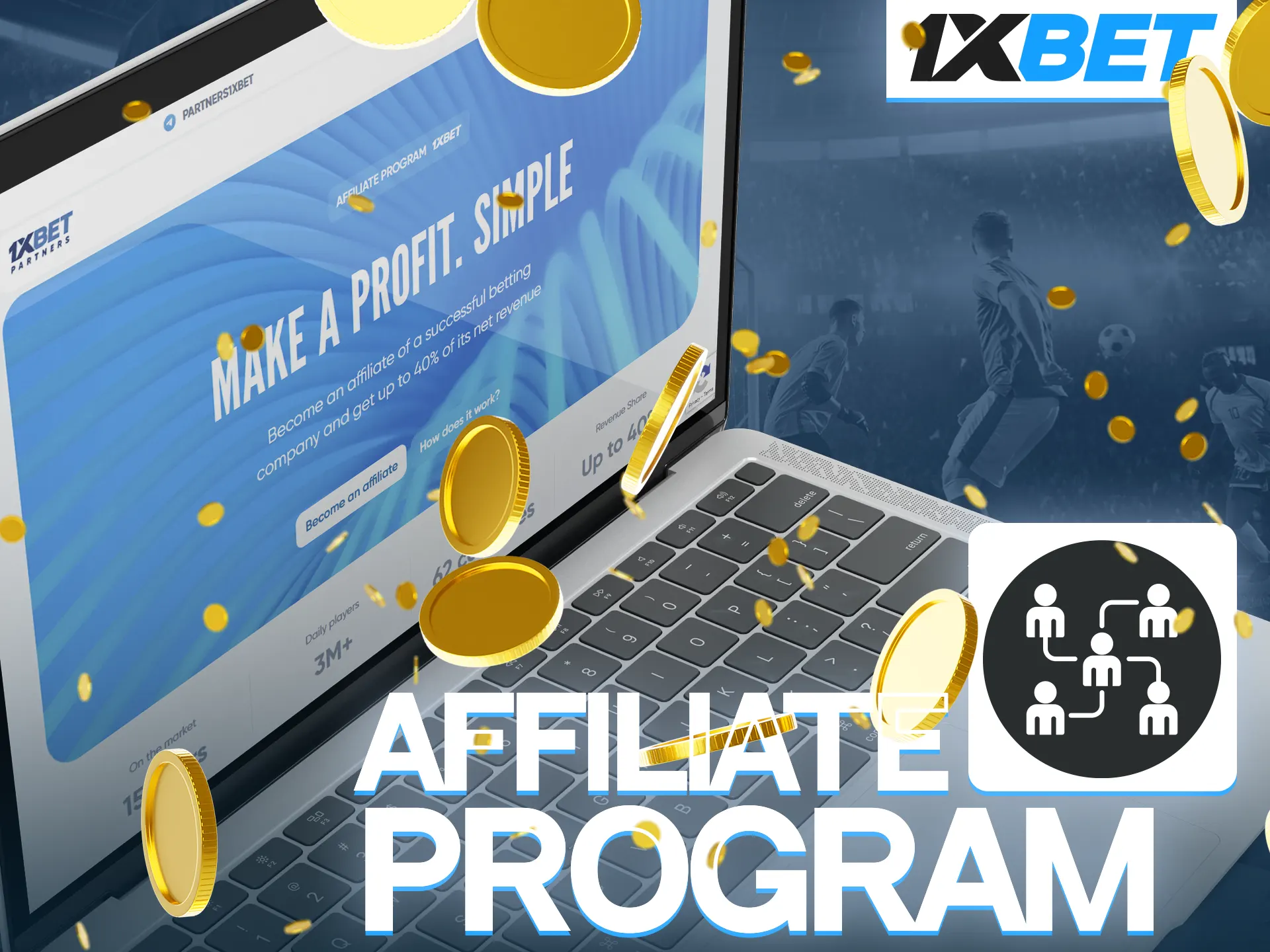 Play together with your friends and acquaintances at 1xBet Casino and earn thanks to the affiliate programme.