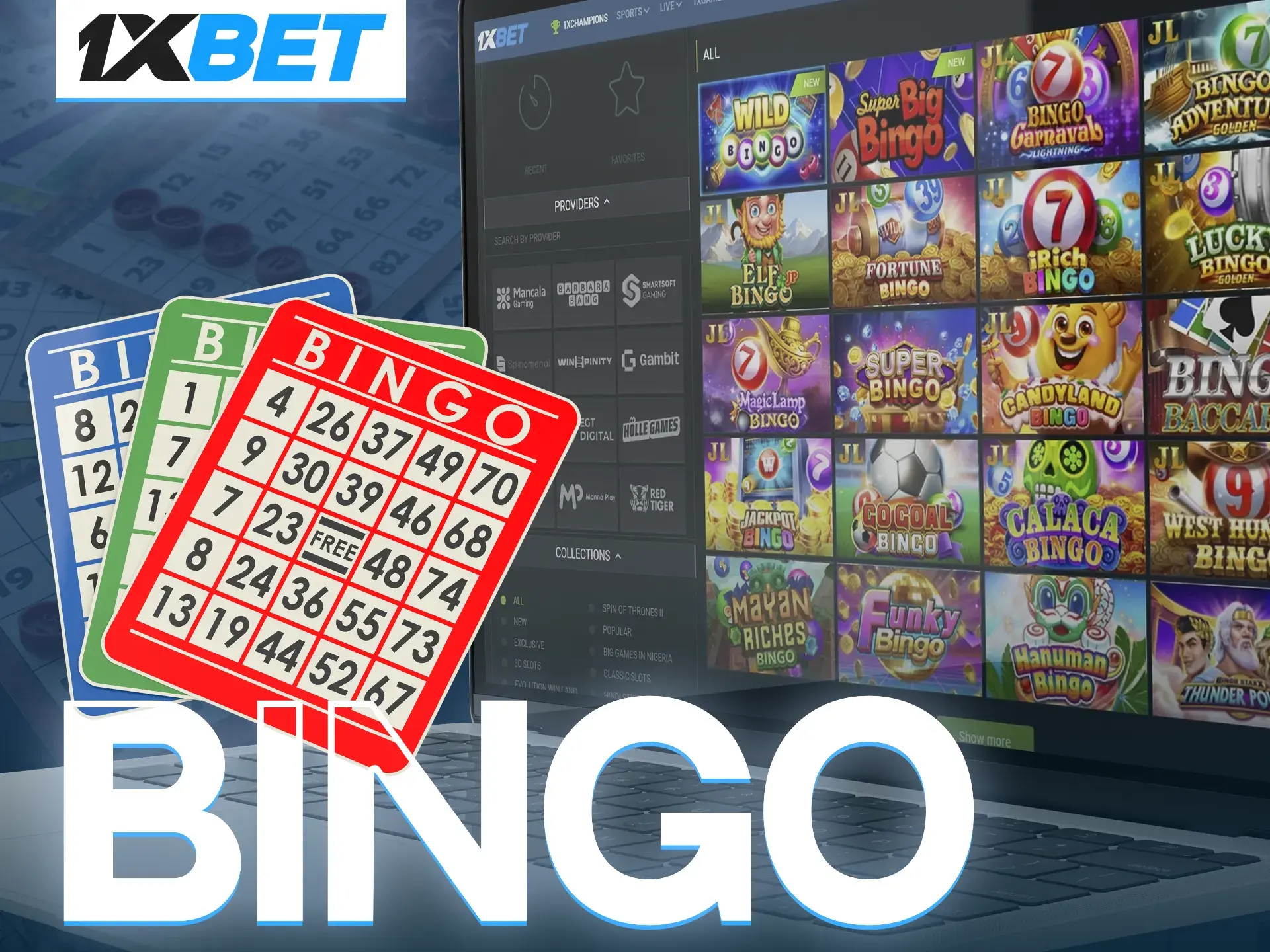 Test your intuition make a prediction in Bingo from 1xBet Casino.