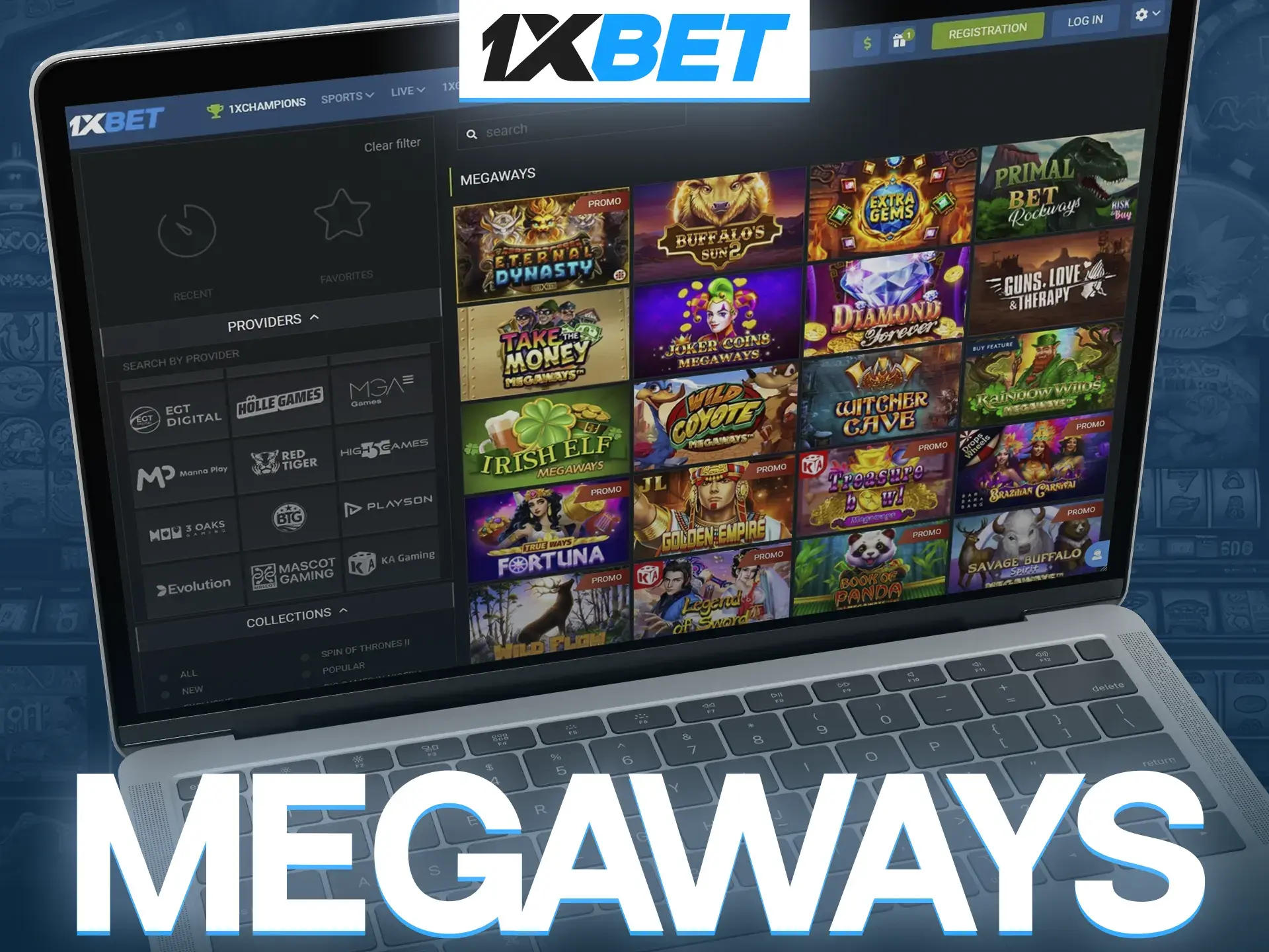 The biggest wins are waiting for you at Megaways from 1xBet Casino.