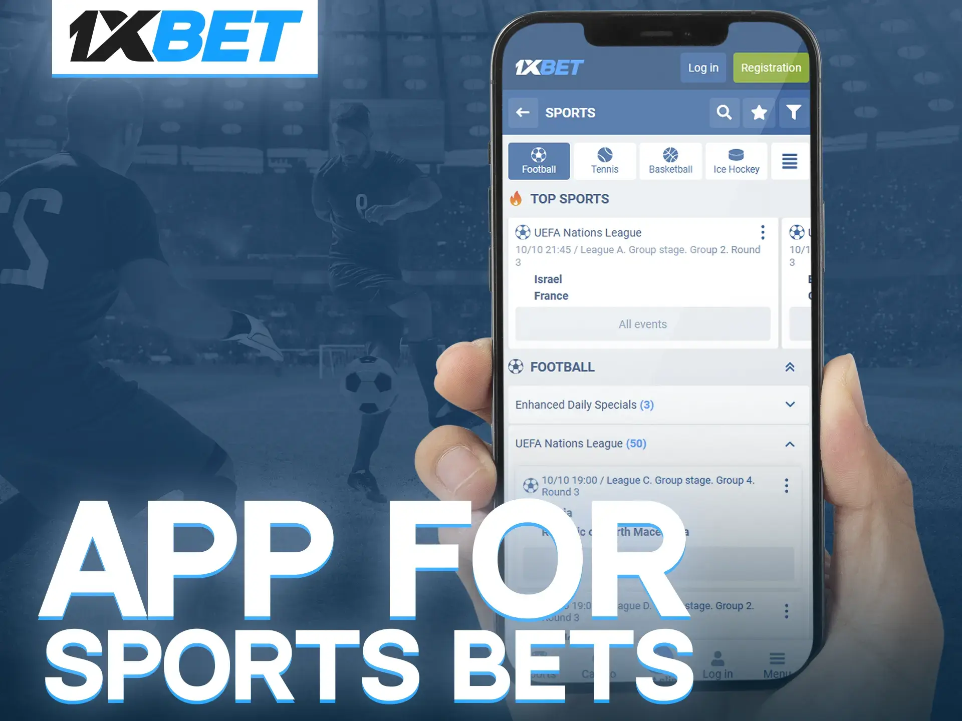 The 1xBet app gives you the ability to bet from wherever you are.