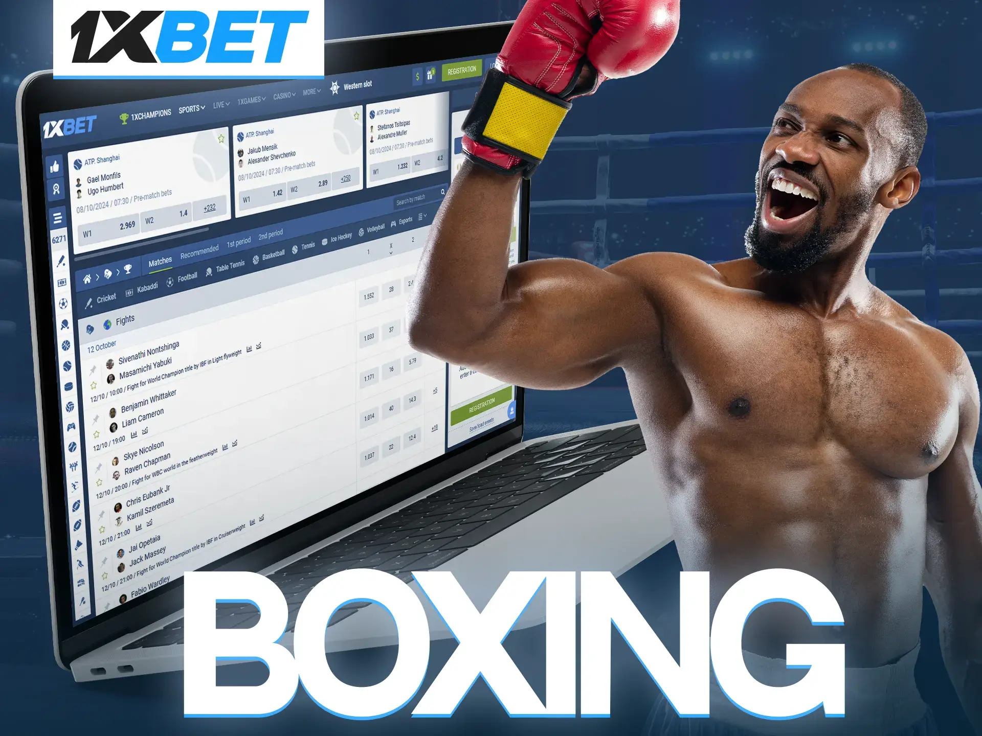 Boxing fans will have no trouble finding events at 1xBet and making winning predictions.