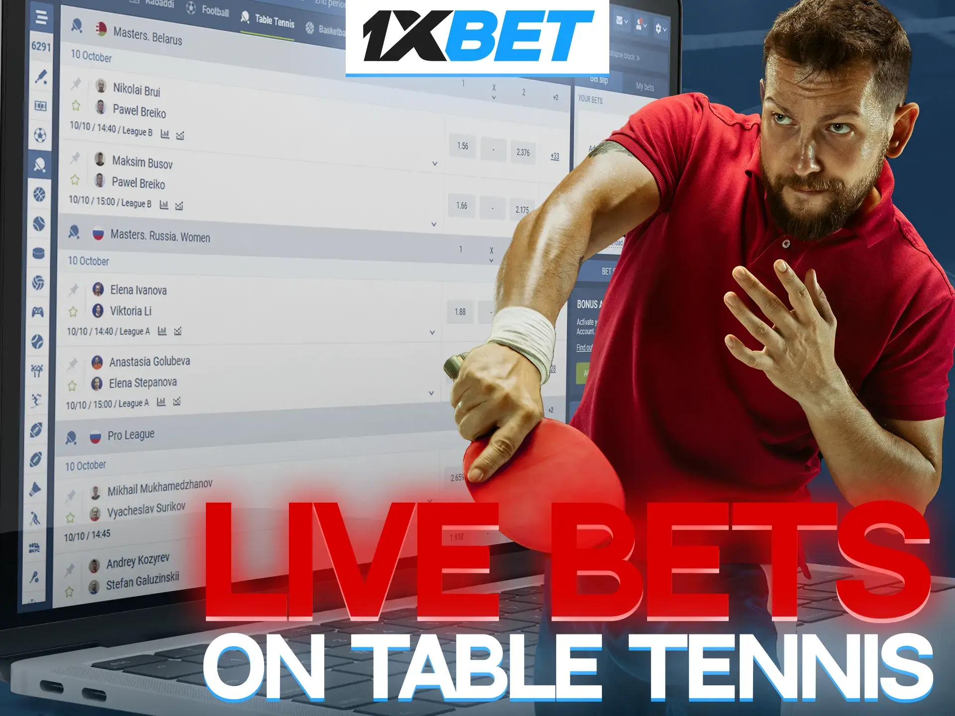 Watch the players' behaviour live and make an informed decision when betting at 1xBet.