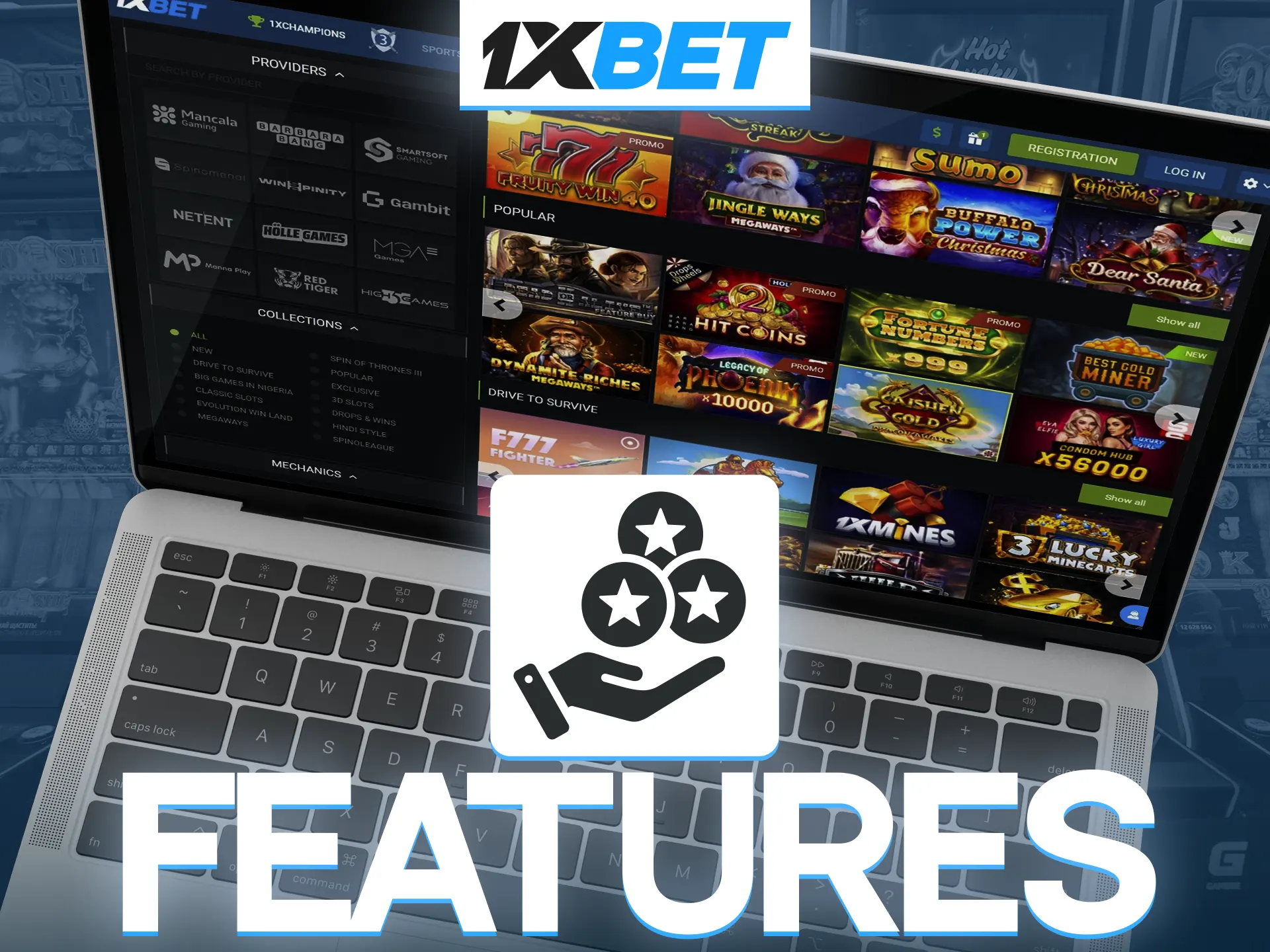 Familiarise yourself with the wide variety of games at 1xBet Casino.