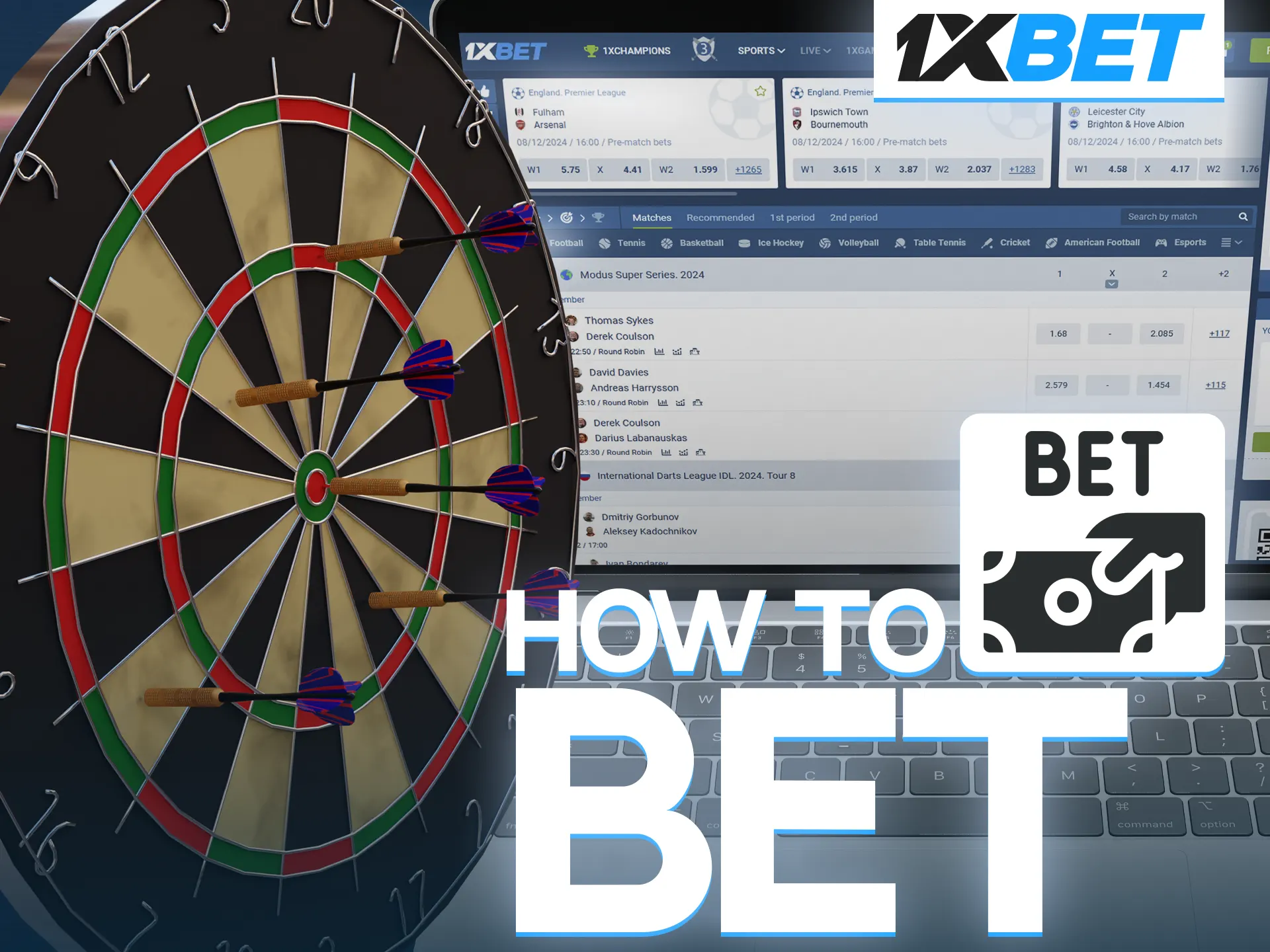 Make predictions on the best darts players and win with 1xBet.