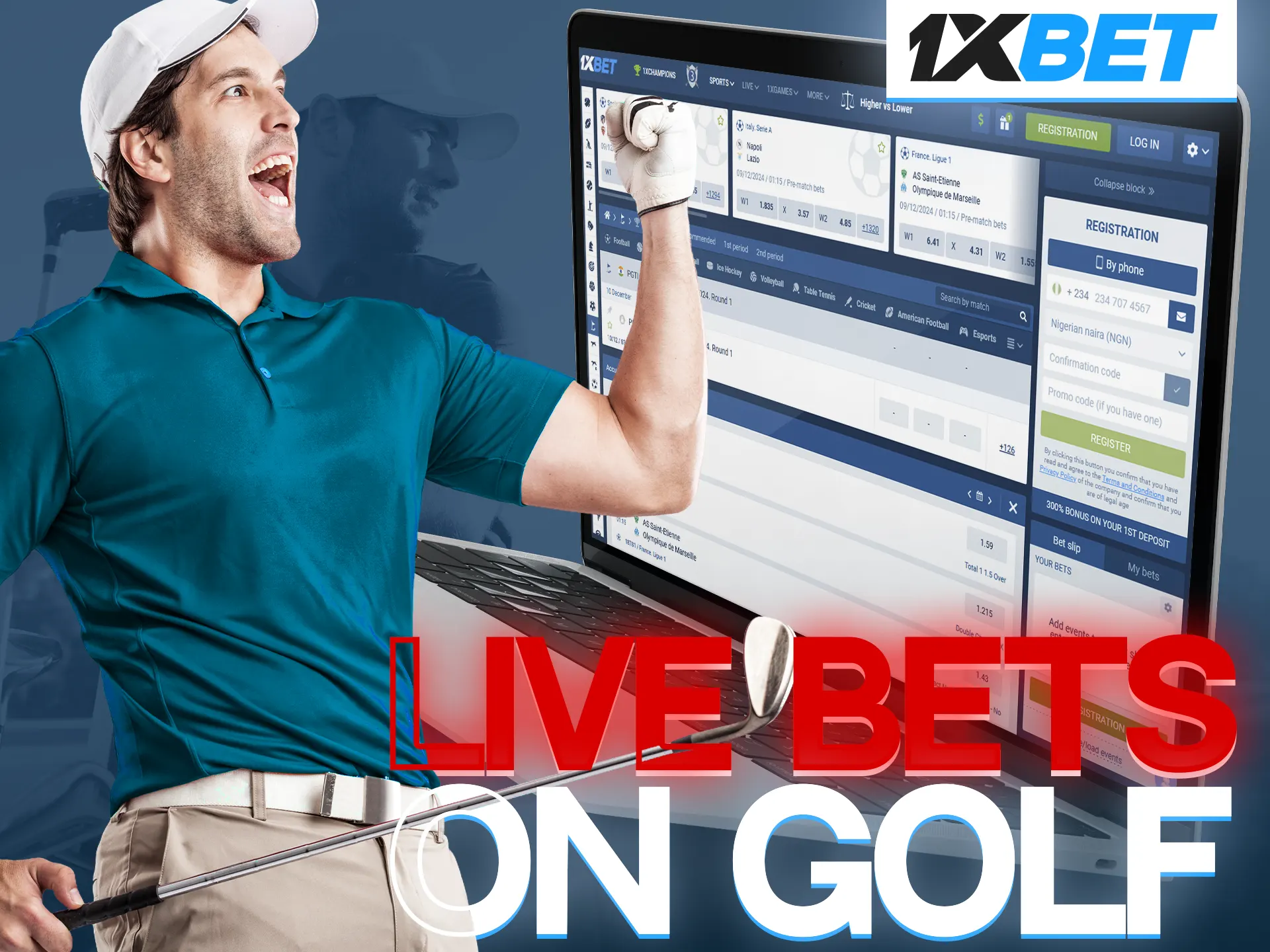 Some of the highest odds are available in 1xBet's live mode.