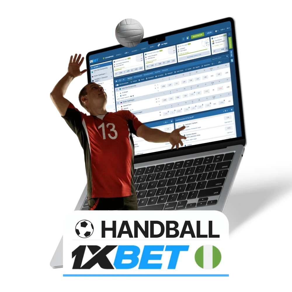 Players can bet on handball matches at 1xbet website.