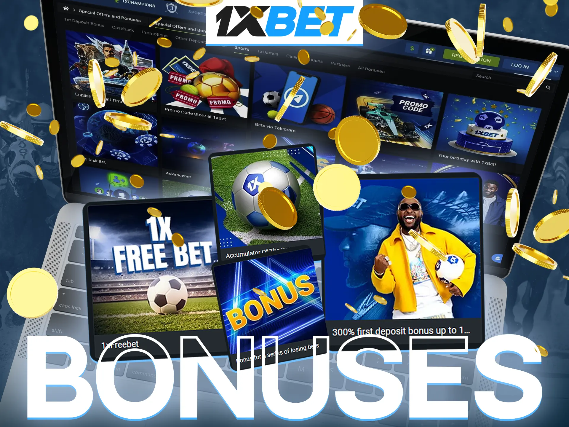 Explore the system of bonuses and promotions from the bookmaker 1xBet.