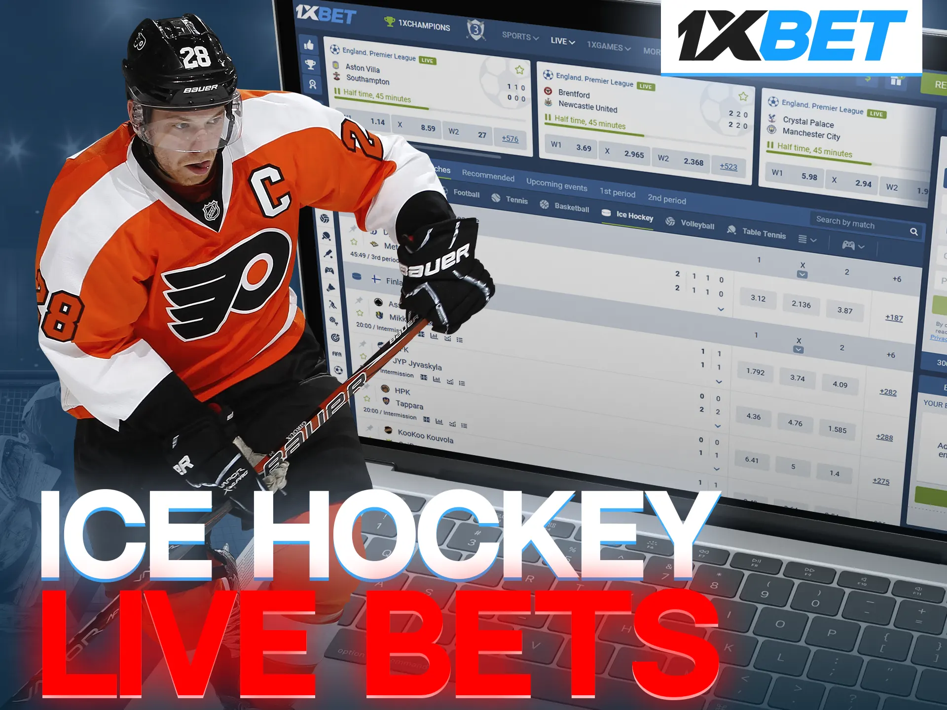 Follow the hockey match statistics and make accurate predictions at 1xBet.