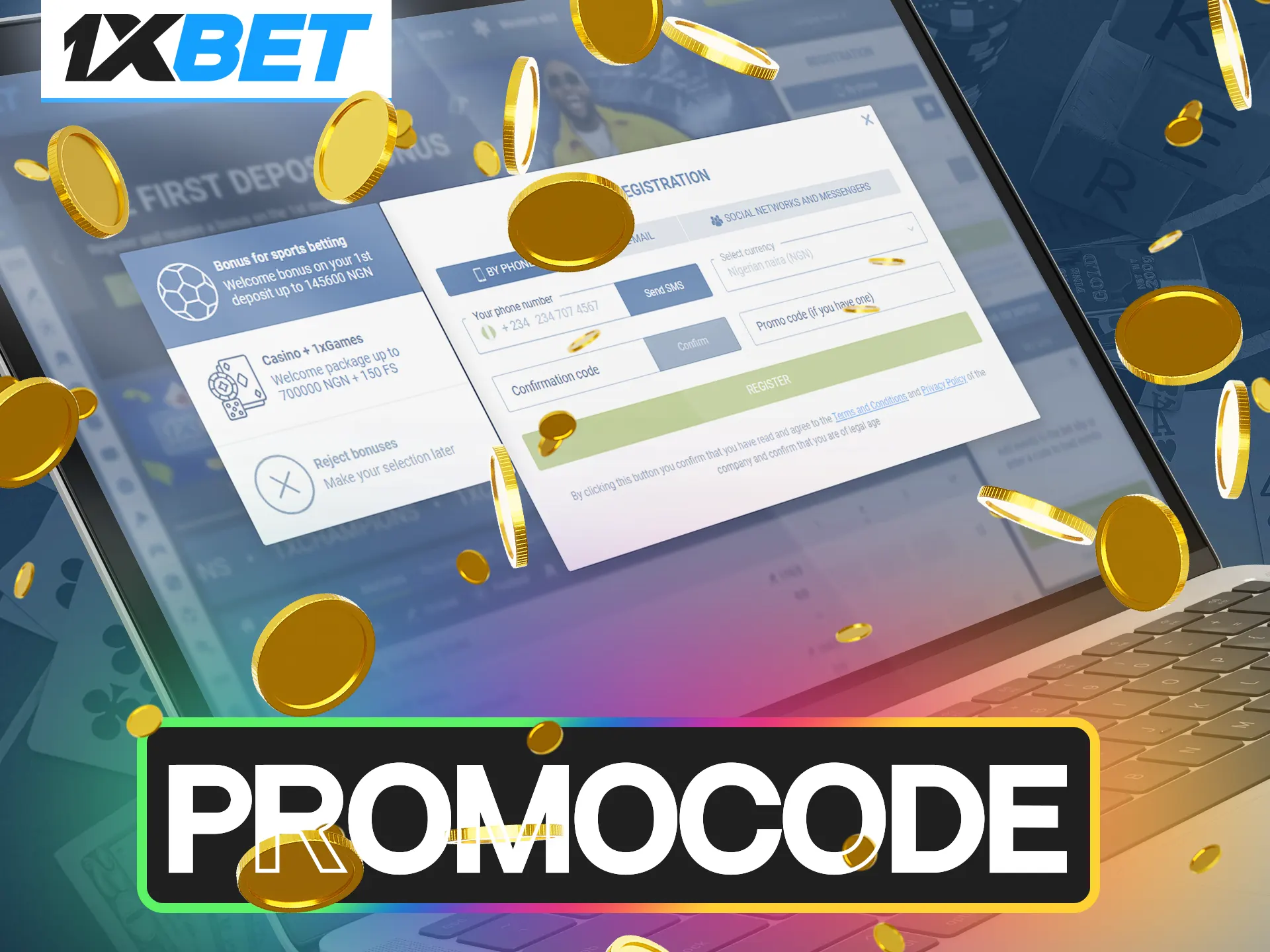 Use a promo code from 1xBet to play and win at casino dealers.