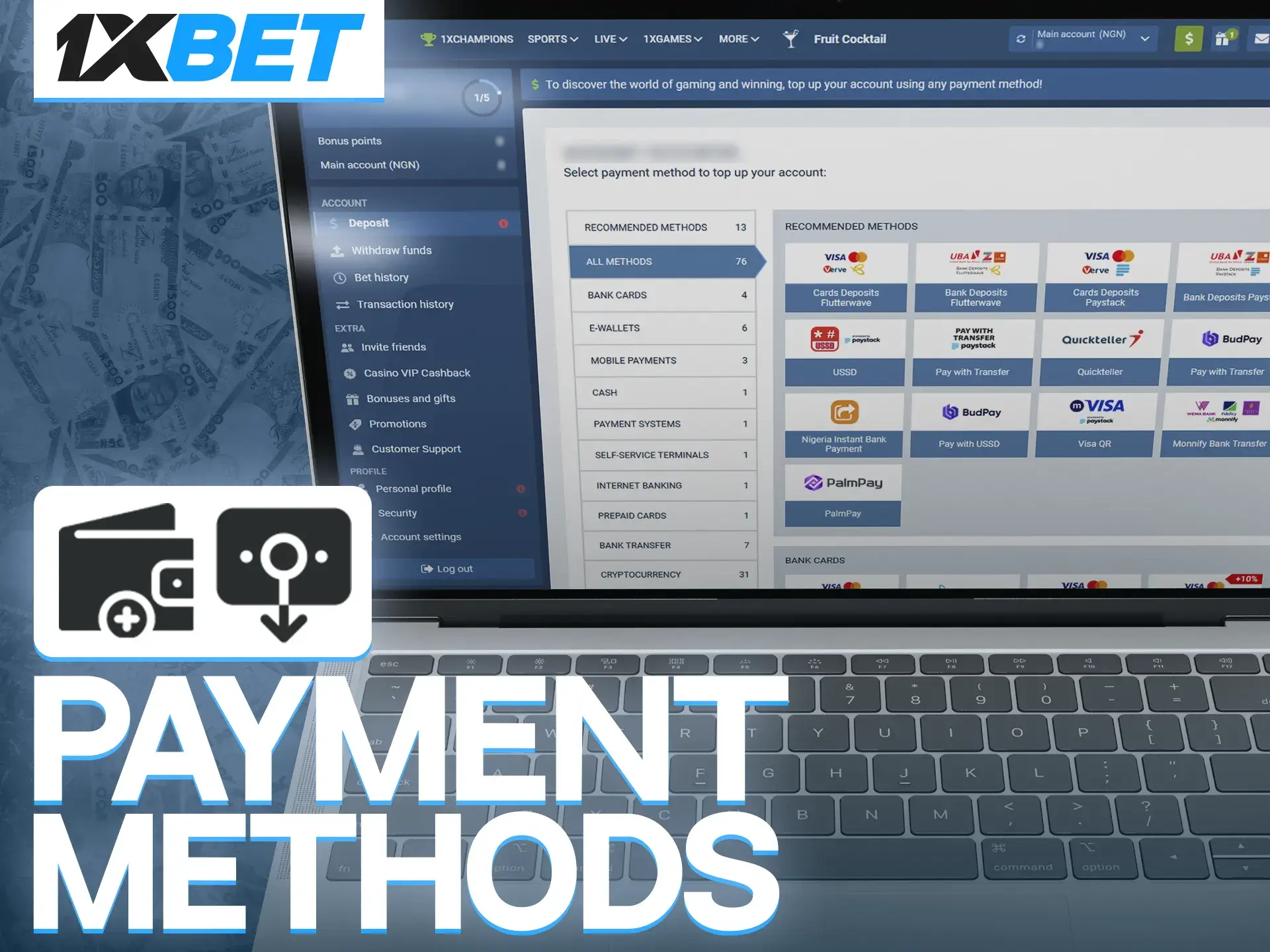 Learn about the main features and conditions when withdrawing funds at 1xBet Casino.